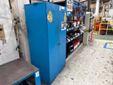 Metal Cabinet with Tools and Components