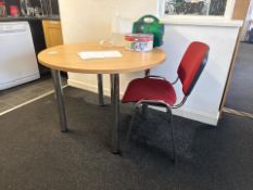 Circle Wooden Table- No Reserve