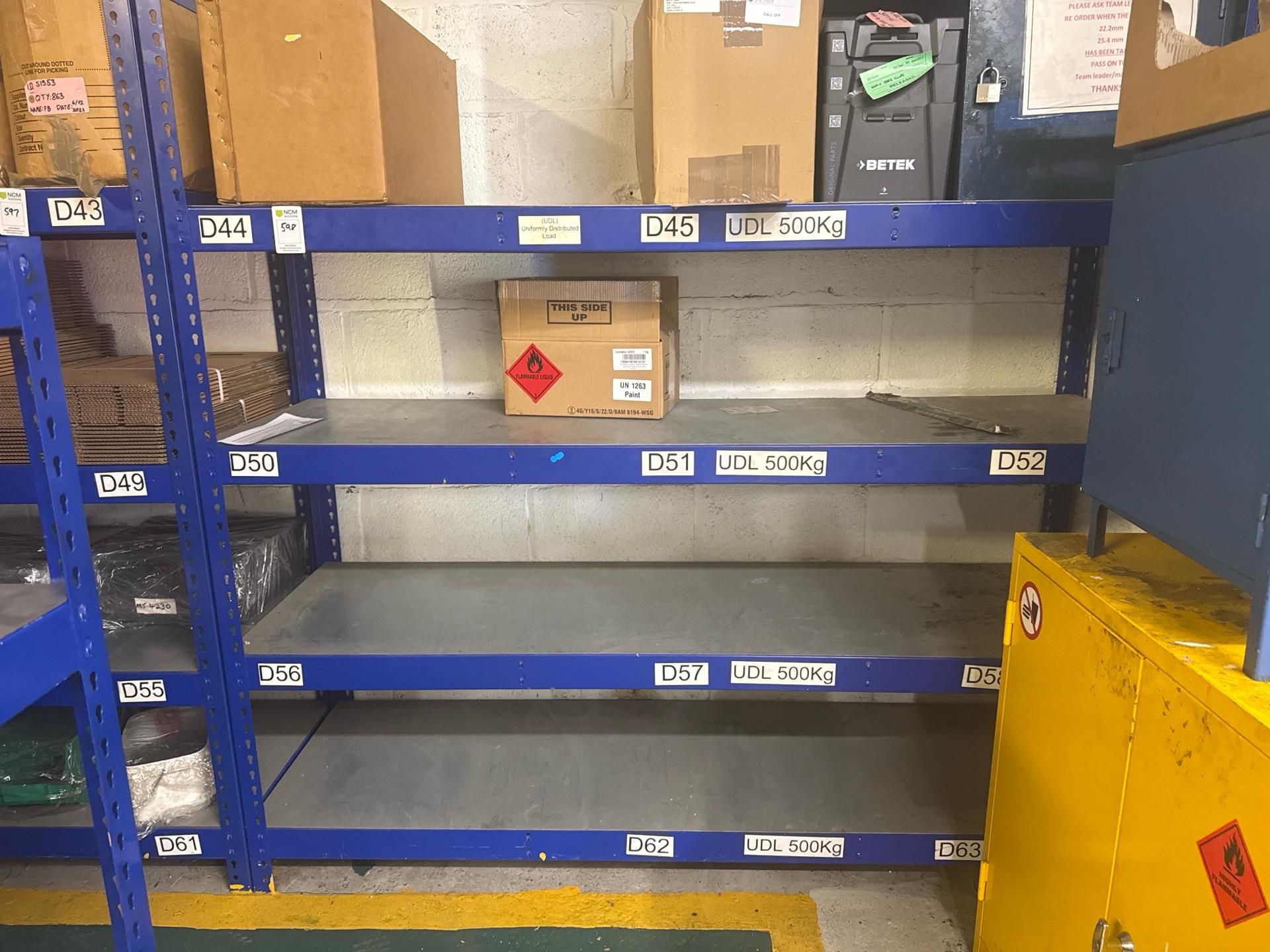 Stackable Metal Racking Frames 500kg UDL each row, supporting up to ...