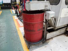 Metal Waste Drum On Mobile Base