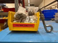 Bin of Assorted Pull Wire Connectors