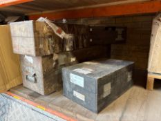 Empty Wood Storage Box x4