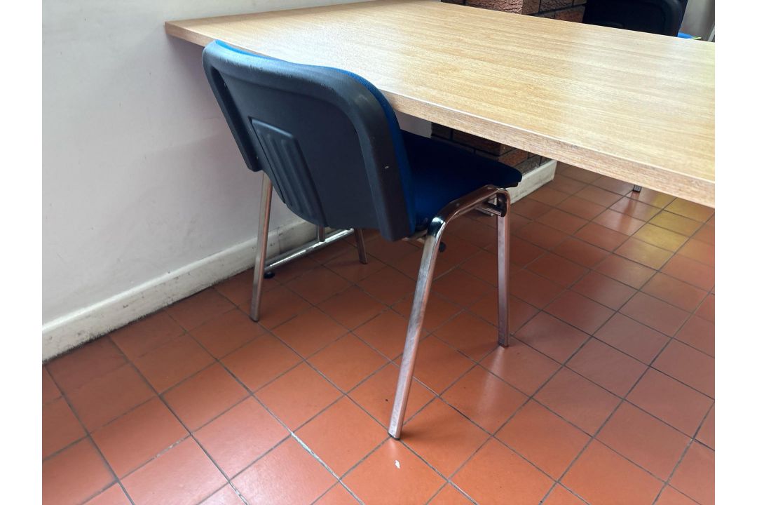 Blue Fabric Chairs x10 - Image 2 of 6