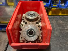 Bin Of 4 x 17 Tooth Simplex Sprockets With 6305RS Bearings