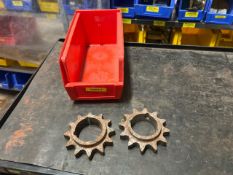 2 x 12 Teeth 1 inch Pitch 1615 Taper Bush Sprockets