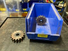 Bin Of 2 x 16 Teeth Duplex Sprockets With 2 x 60052RS Bearings