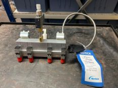Nordson 4-Station Pneumatic Solenoid Valve Manifold, SMC VQZ Series, Serial 5528041, Hi-Pot Tested