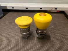 Tray Of 9 Yellow Electric Buttons