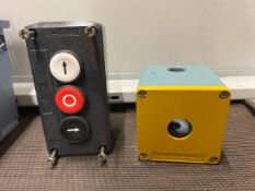 Tray Of 2 Button Control Boxes