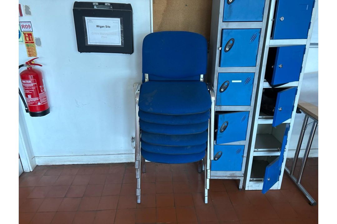 Blue Fabric Chairs x10 - Image 5 of 6