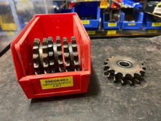 Bin Of 4 x 16 Teeth Duplex Sprockets With 2 x 6005RS Bearings