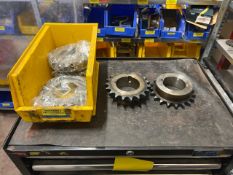 Bin of 12 x 19 Tooth Simplex Sprockets