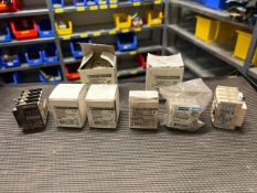 Tray Of 8 Assorted Aux Contact Blocks