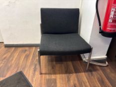 Black Fabric Chairs x2