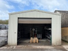 Metal Shed with Roller Shutter