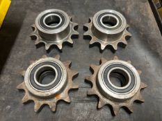 4 x 12 Tooth 1 inch Pitch Sprocket With 2 6006RS Bearings