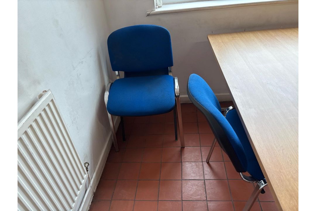 Blue Fabric Chairs x10 - Image 3 of 6