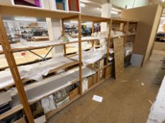 4 Bays of Wooden Storage Shelves, No Reserve