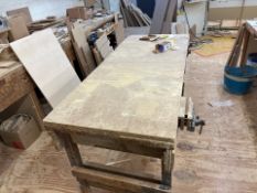 Wooden Work Bench, No Reserve