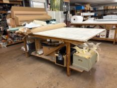 Wooden Work Table, No Reserve
