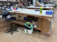 Wooden Work Table, No Reserve
