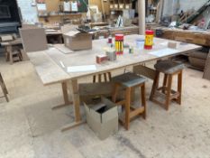 Wooden Work Table, No Reserve