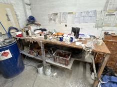 Wooden Work Bench, No Reserve