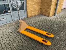 2000kg Brand New WEquip Pallet Truck 1200mm Forks Silent Running Wheels 550mm wide forks ideal fo