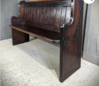 6 Foot Dark Pitch Pine Church Chapel Pew