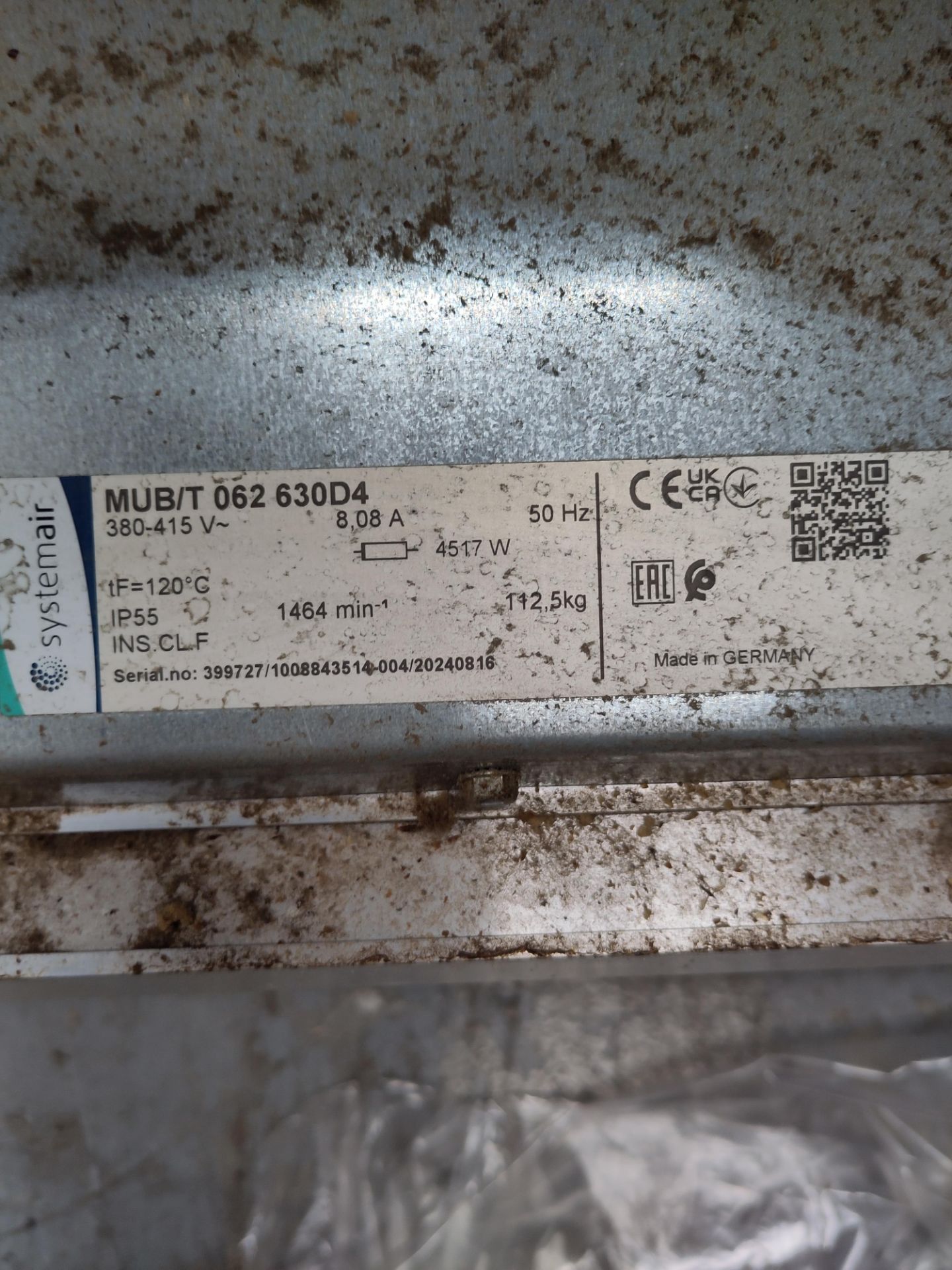 Systemair Centrifugal Box Fan, MUB/T 062 630D4 - Image 2 of 2