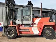 2002 Kalmar 13.5 Tonne Diesel Forklift, 5611 Hours, 5m Lift Height, Side Shift, Fork Positioner