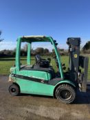 Mitsubishi 5 Tonne Electric Forklift, Triple Mast