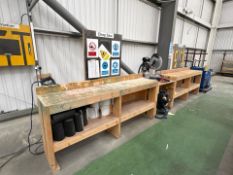 Wooden Work Bench, No Reserve