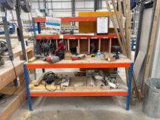 Metal Work Bench With Two Tier Shelf