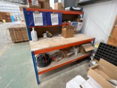 Metal Work Bench With Two Tier Shelf, No Reserve