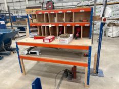 Metal Work Bench With Two Tier Shelf, No Reserve