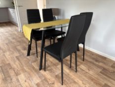 Glass Dining Table and Chairs