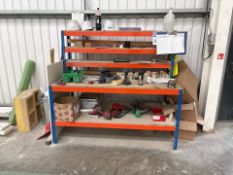 Metal Work Bench With Two Tier Shelf, No Reserve