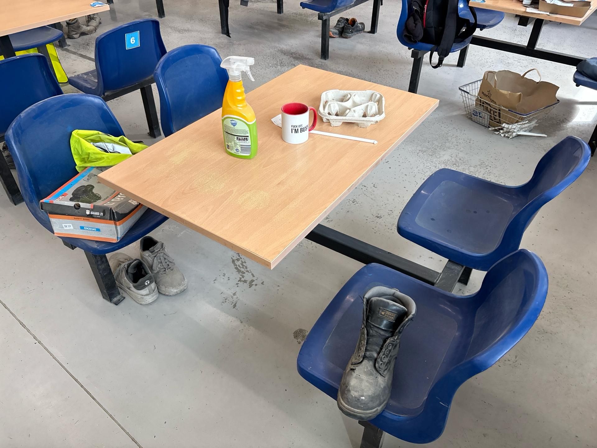 Four Seater Canteen Table - Image 2 of 3