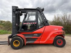 2019 Linde H80D Diesel Forklift Truck, 1100mm Load Centres, 4.4m Lift Height, Full Cab, 18,000 Hours