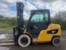 2011 Cat 4.5 Tonne Diesel Forklift, 13344 Hours, Full Cab, Side Shift, Fork Positioner, 4m Lift