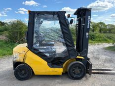 2019 Komatsu 2.5 Tonne Diesel Forklift, 2746 Hours, 5m Lift, Triple Mast with Side Shift