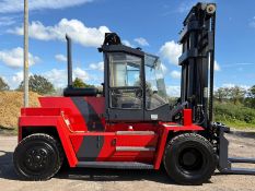 2002 Kalmar 13.5 Tonne Diesel Forklift, 5611 Hours, 5m Lift Height, Side Shift, Fork Positioner