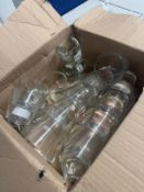 Box of Candle holders glass