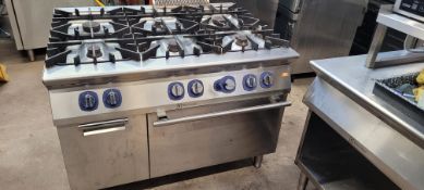 Electrolux NAT Gas Heavy Duty Six Burner Cooker with Cupboard