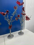 2 x decorative artificial trees