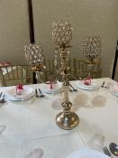 13 gold candelabras with spares