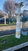 2x tall fiberglass Indian pillars - please note buyer will have to remove the pillars