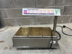 Moffat GV1/2-3 Dry Bain Marie With Heat Lamp, Direct from Greggs @ Asda