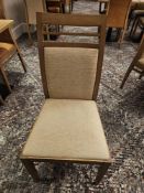 Job Lot of 27 x Cream Fabric Chairs, without Arms, CRIB 5 (Fire Rated)